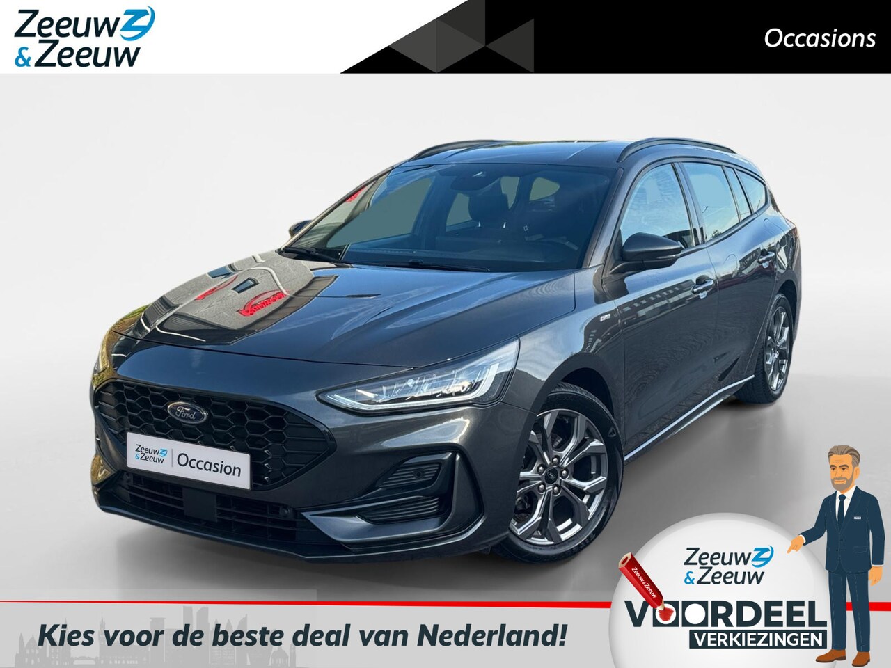 Ford Focus Wagon - 1.0 EcoBoost Hybrid ST-Line | Parkeersensoren | Camera | Apple Carplay | Android Auto | Cr - AutoWereld.nl
