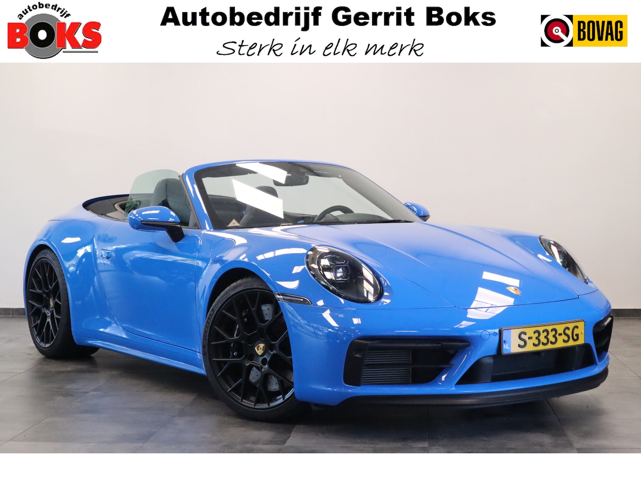 Porsche 911 Cabrio - 3.0 Carrera 4 GTS Sport Chrono X- Sight NL Auto 480PK! Shark blue Dealer onderhouden - AutoWereld.nl