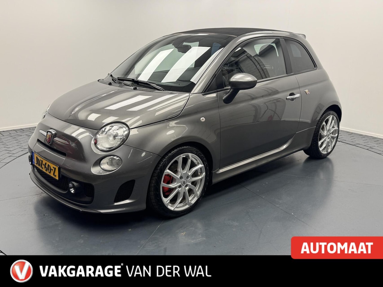 Fiat 500 C - 1.4i T-Jet 140PK Abarth Cabriolet Automaat-Carplay-Clima-Camera-Leder-Lm17''velgen-Parkeer - AutoWereld.nl