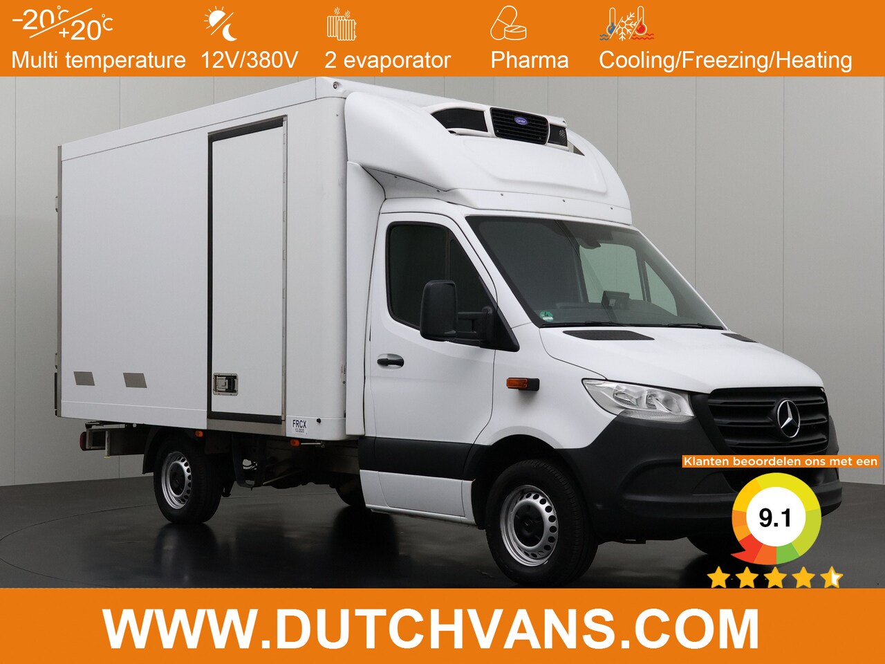 Mercedes-Benz Sprinter - 316CDI Koel/Vries Bakwagen +20/-20 12|220V | Camera | Navigatie | Zijdeur | Dakspoiler - AutoWereld.nl