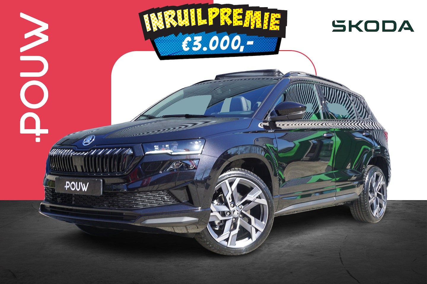 Skoda Karoq - 1.5 TSI 150pk DSG ACT Sportline Business | LMV 19'' | Glazen Panorama-dak | Trekhaak Uitkl - AutoWereld.nl