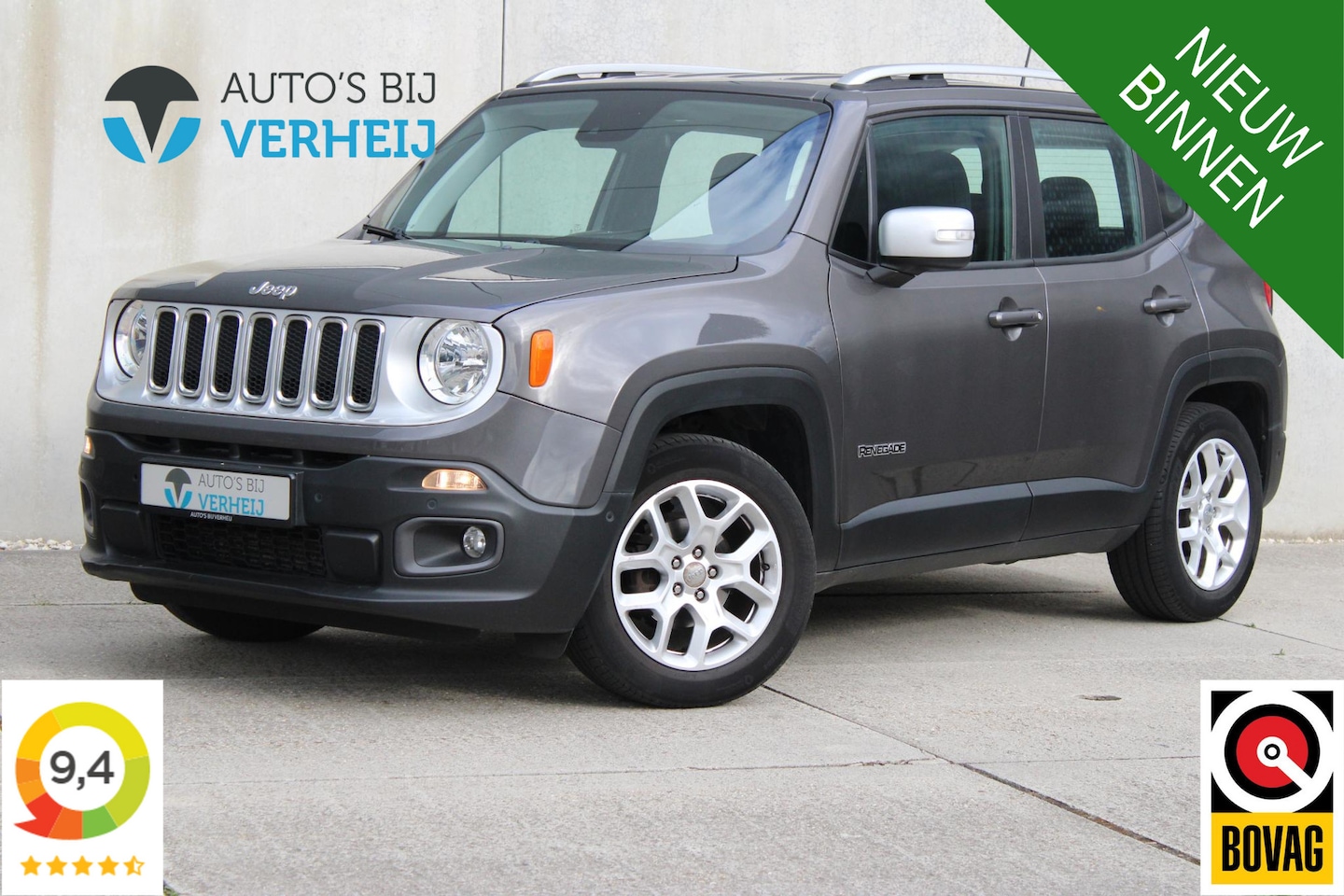 Jeep Renegade - 1.4 MultiAir Limited / LEDER / NAVI / NIEUWE DISTRIBUTIERIEM - AutoWereld.nl