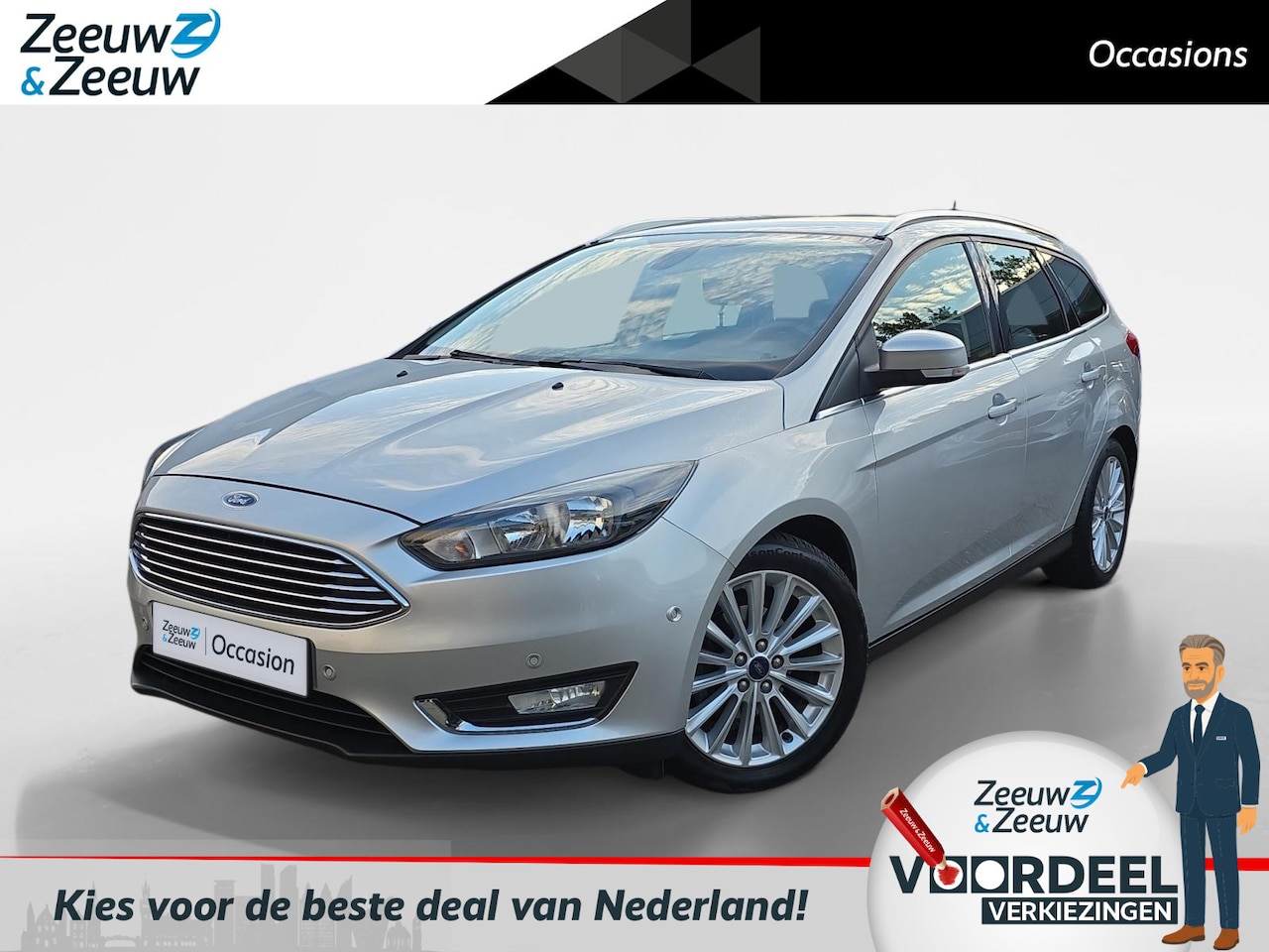 Ford Focus Wagon - 1.0 Titanium Edition | Parkeersensoren | Navigatie |  Voorruitverarming | Climate control - AutoWereld.nl