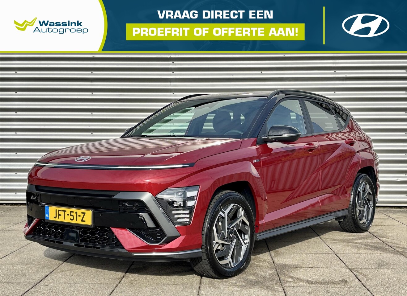 Hyundai Kona - 1.6 GDI HEV 141pk DCT Automaat N-Line Two-Tone | 18 Inch | Navigatie | Camera - AutoWereld.nl