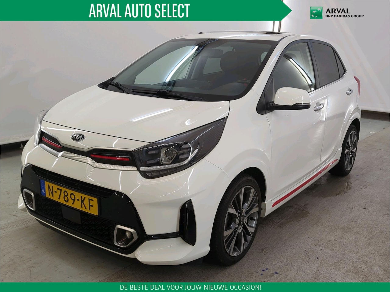 Kia Picanto - 1.0 T-GDi 100pk GT-Line 5p | 16" | Leder | Navi | CarPlay | ECC | Stoelverwarming | Achter - AutoWereld.nl