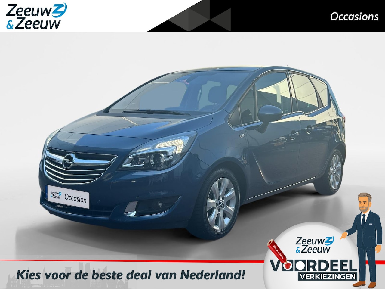 Opel Meriva - 1.4 Turbo Blitz | Parkeersensoren | Navigatie | Stuurverwarming | Stoelverwarming | Dealer - AutoWereld.nl