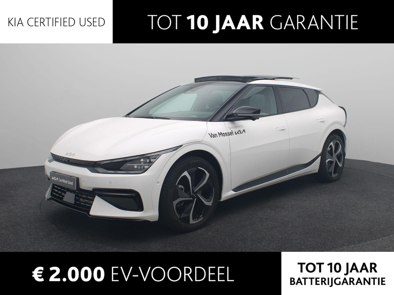Kia EV6 - GT-Line 77.4 kWh | DEMO| LED | Meridian Sound | Panoramadak | Memory | 20inch Velgen | Sto - AutoWereld.nl