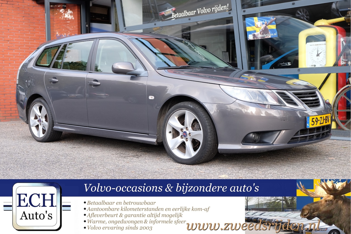 Saab 9-3 Sport Estate - 1.8t Intro Edition 1.8t 150 pk Intro Edition, Trekhaak, Stoelverwarming - AutoWereld.nl