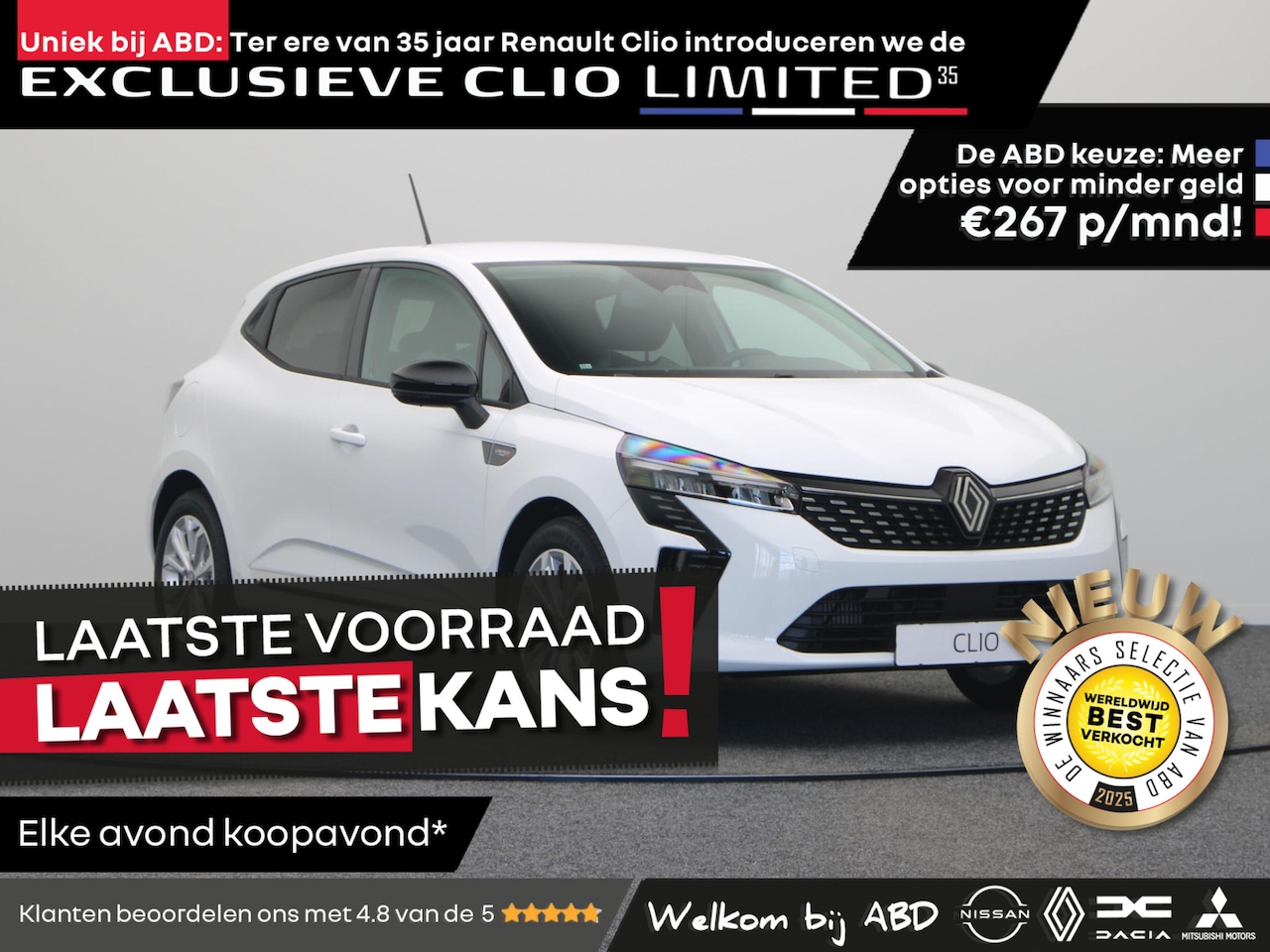 Renault Clio - Limited 35 TCe 90pk | Uniek bij ABD | 35-jarige jubileumeditie | Limited 35 design element - AutoWereld.nl