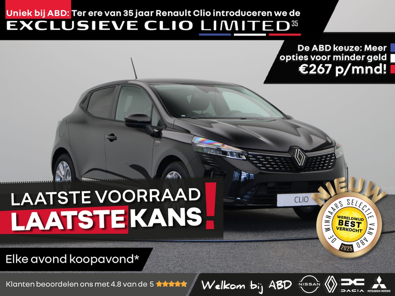 Renault Clio - Limited 35 TCe 90pk | Uniek bij ABD | 35-jarige jubileumeditie | Limited 35 design element - AutoWereld.nl