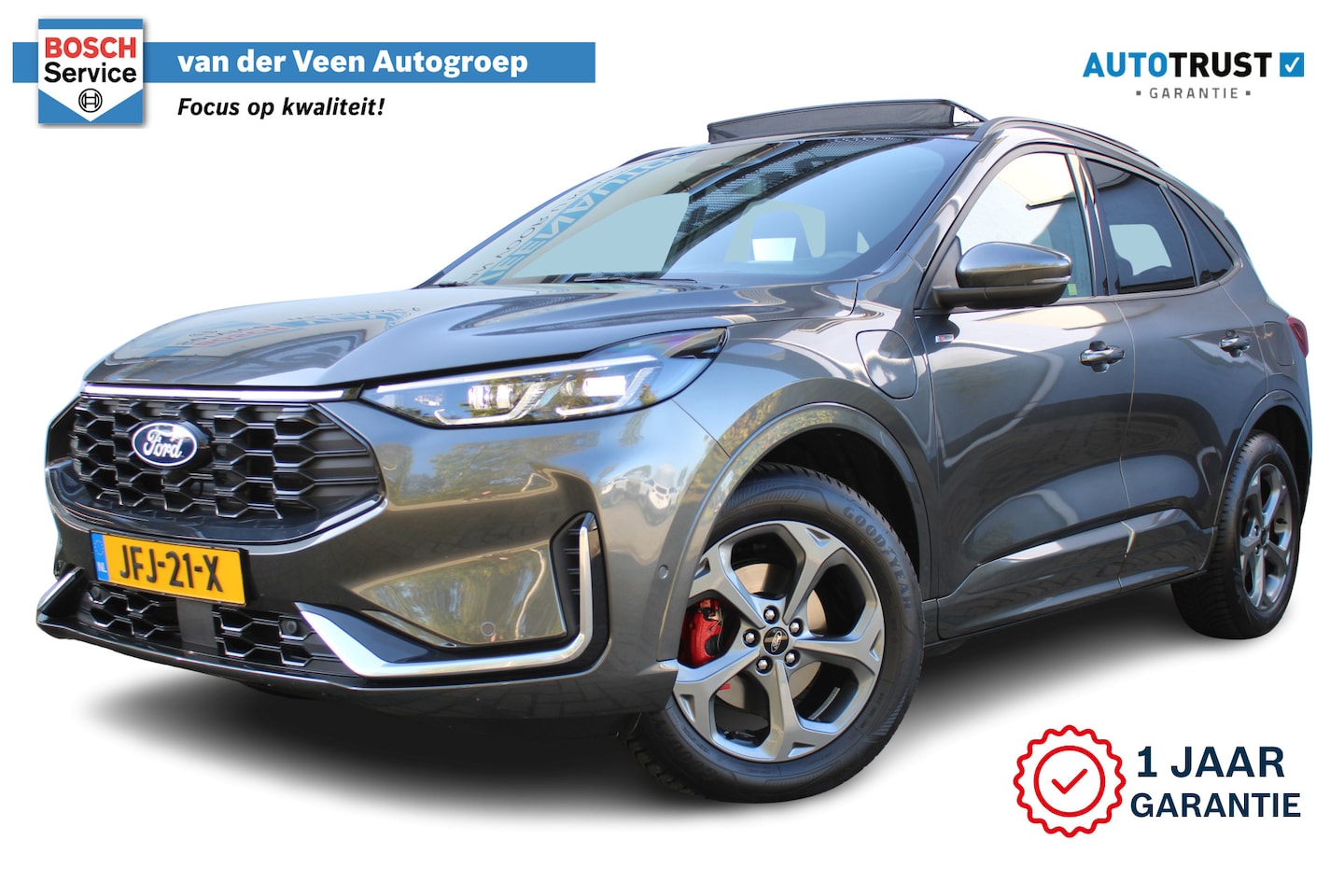 Ford Kuga - 2.5 PHEV ST-Line X | Incl. 12 maanden Garantie | Panorama dak | Elektrisch wegklapbare tre - AutoWereld.nl