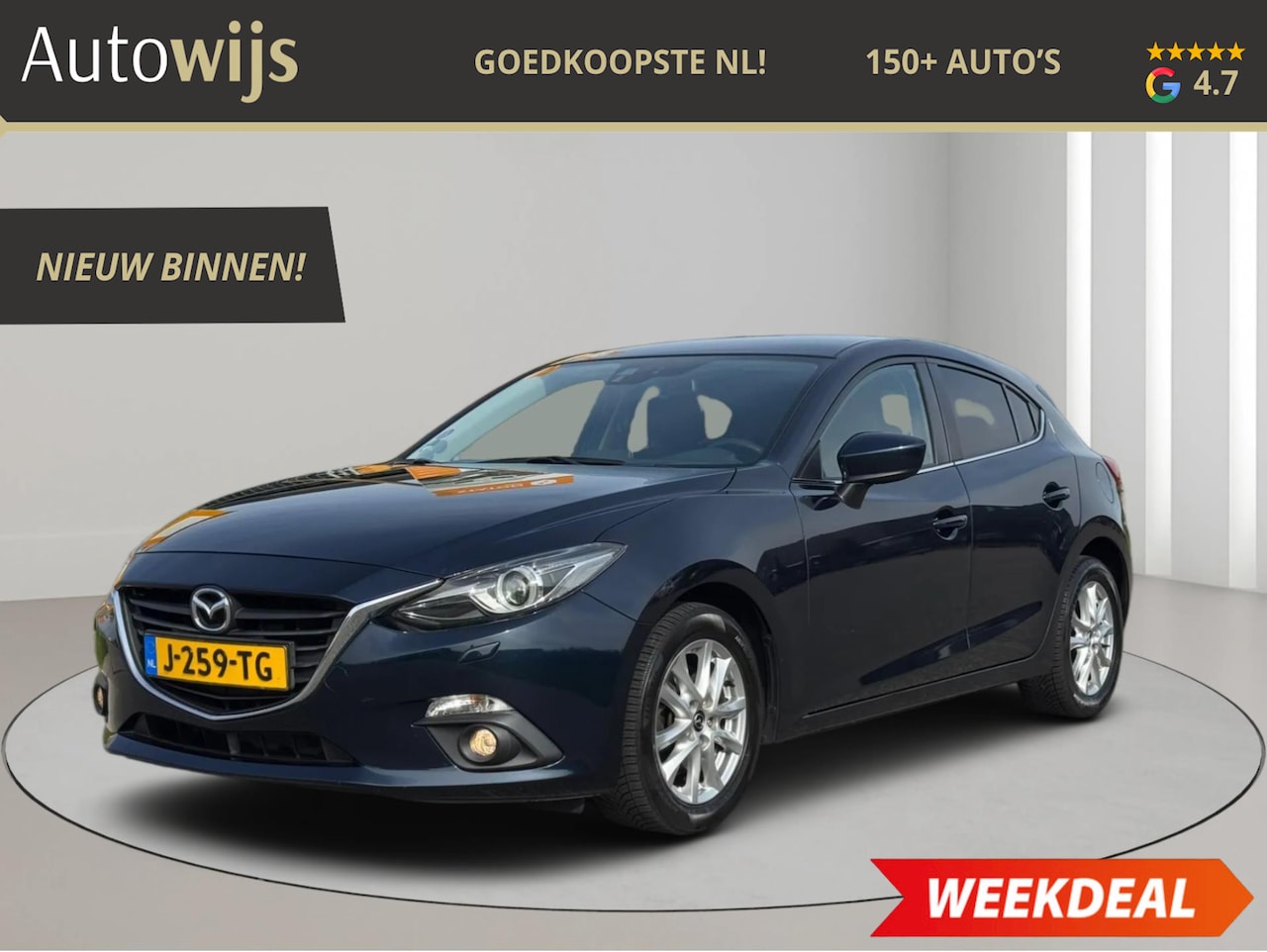Mazda 3 - 2.0 GT-M|NAVI|Stoelverw|Xenon|Cruise|LM-VELG - AutoWereld.nl