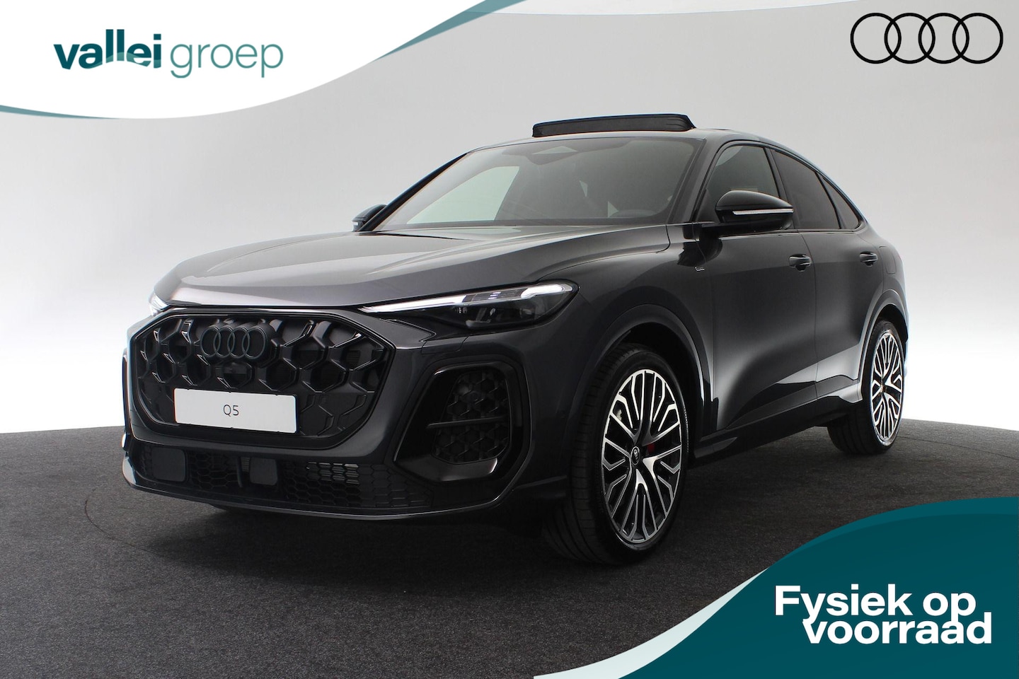 Audi Q5 Sportback - e-hybrid quattro 367 PK S edition Competition | Tech pro | Sportstoelen met stiksel in roo - AutoWereld.nl
