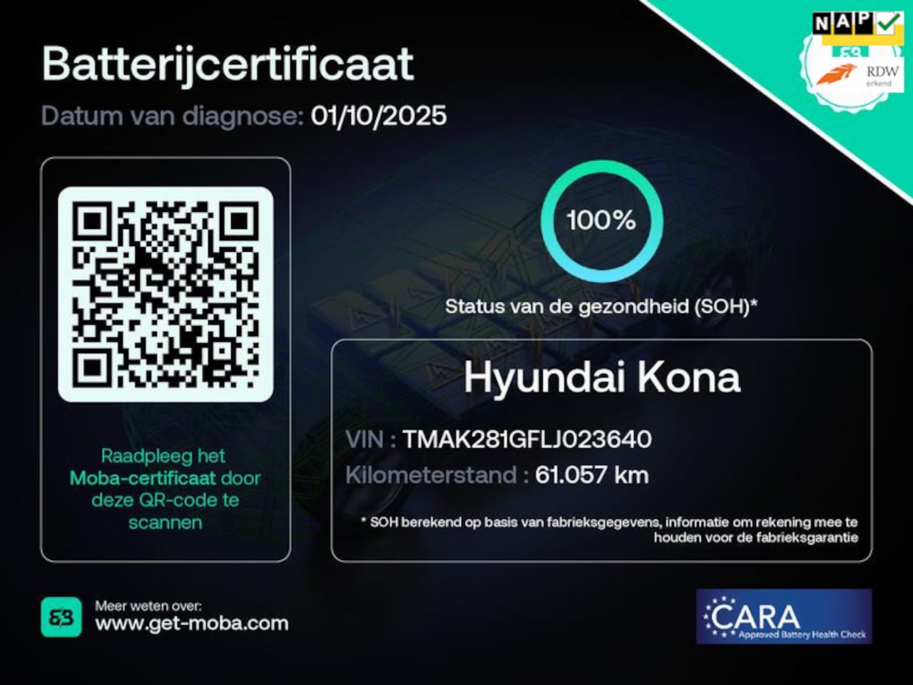 Hyundai Kona Electric - EV Comfort 64 kWh 100% SOH Trekhaak Rijklaarprijs - AutoWereld.nl