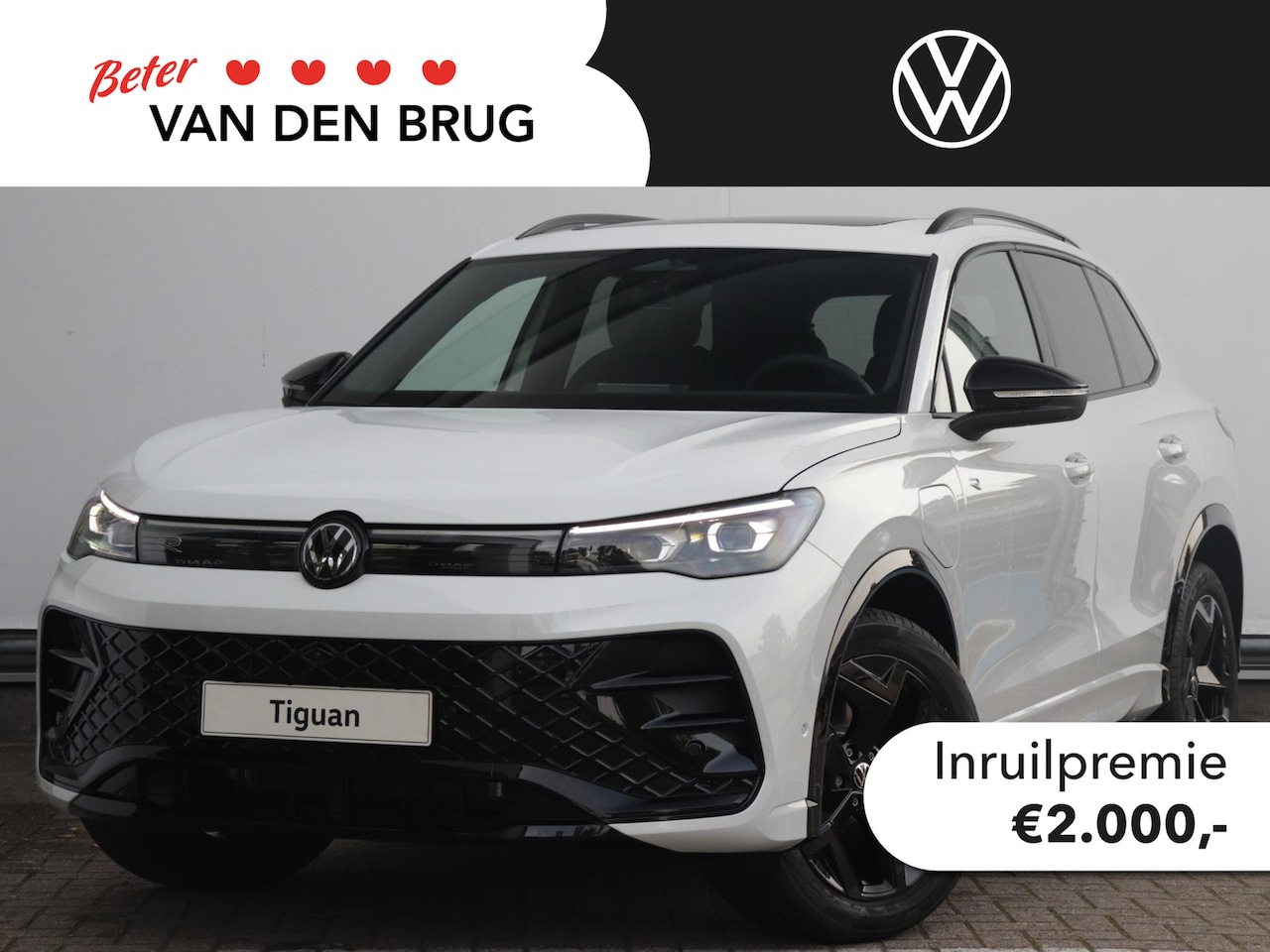 Volkswagen Tiguan - R-Line Edition 1.5 eHybrid 200 kW / 272 PK SUV 6 v | Trekhaak | Lederen Bekleding | Harman - AutoWereld.nl