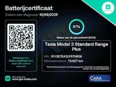 Tesla Model 3 - Standard RWD Plus 60 kWh 87% SOH Trekhaak (1.000kg) Rijklaarprijs