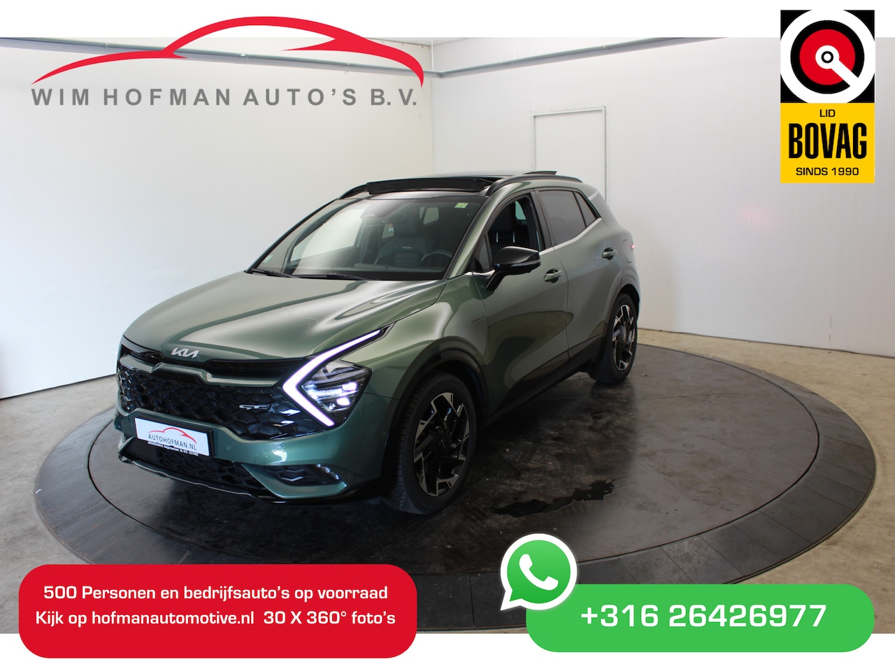 Kia Sportage - 1.6 T-GDi Plug-in Hybrid AWD GT-PlusLine Pano 360º Cam Vol Leder Harman Kardon - AutoWereld.nl