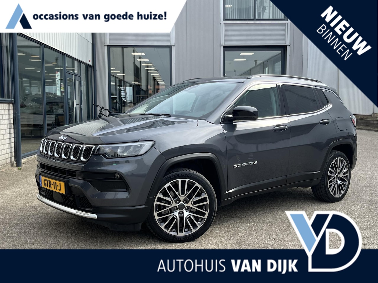 Jeep Compass - 4xe 190 Plug-in Hybrid Electric Limited Lease Ed. | Navi/Clima/Adapt.Cruise/Pano.Dak/Stoel - AutoWereld.nl