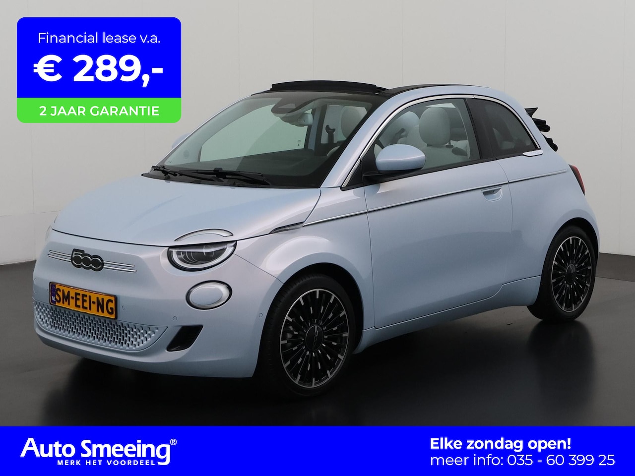 Fiat 500 C - 500e La Prima 24kWh | Leder | Stoelverwarming | Camera | Zondag Open! - AutoWereld.nl