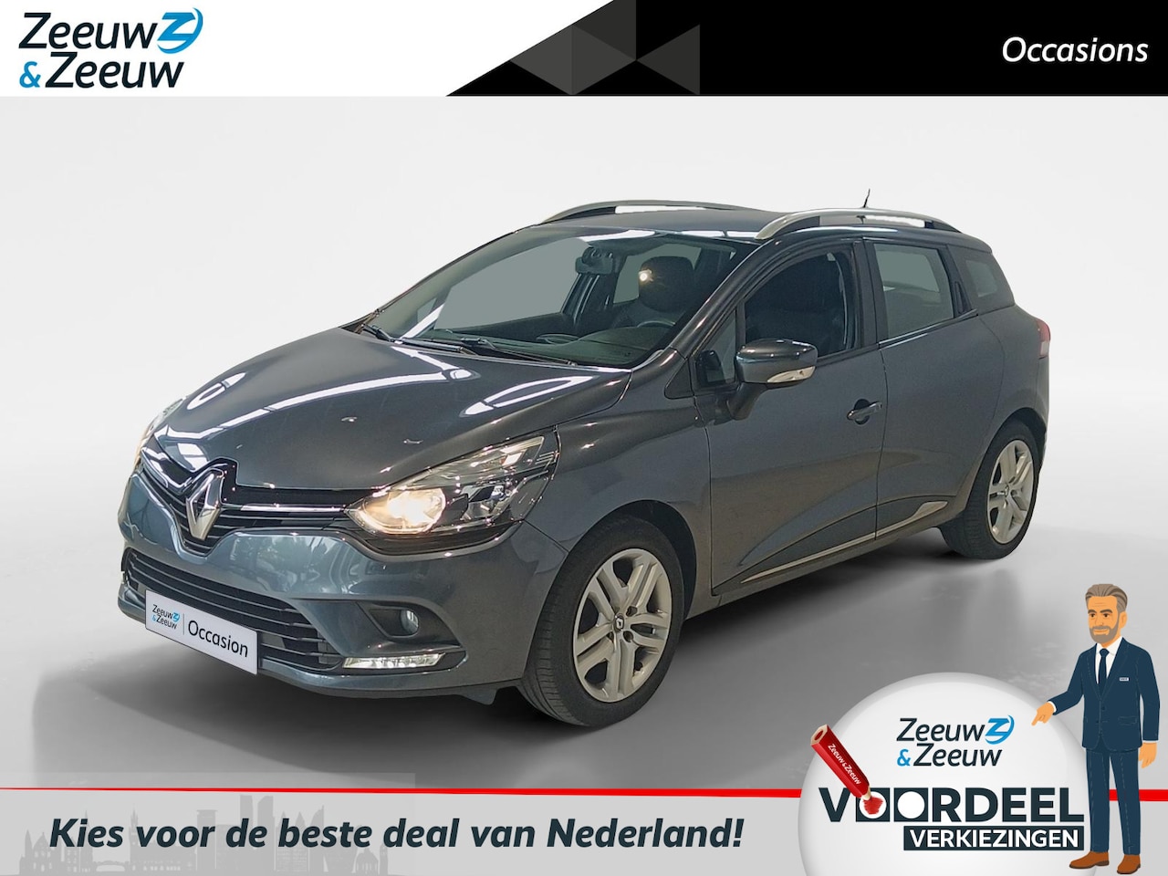 Renault Clio Estate - 0.9 TCe Zen *Navigatie*Cruise Control*Airco*Dealer onderhouden! - AutoWereld.nl