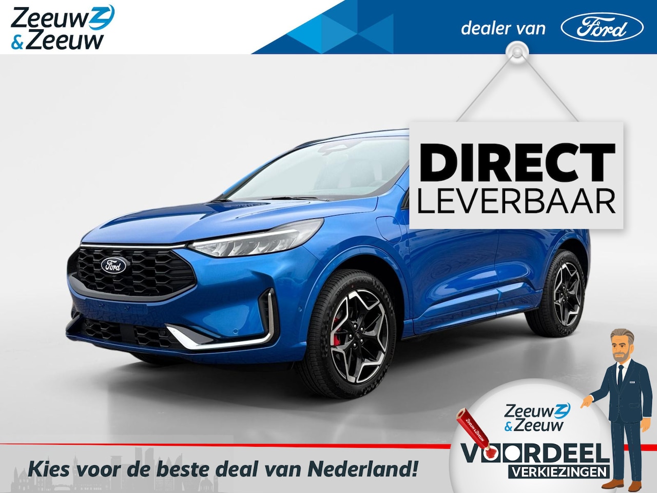 Ford Kuga - 2.5 PHEV ST-Line X | 19 inch Alloy Wielen | Verwarmbare voorstoelen | voorruitverwarming | - AutoWereld.nl