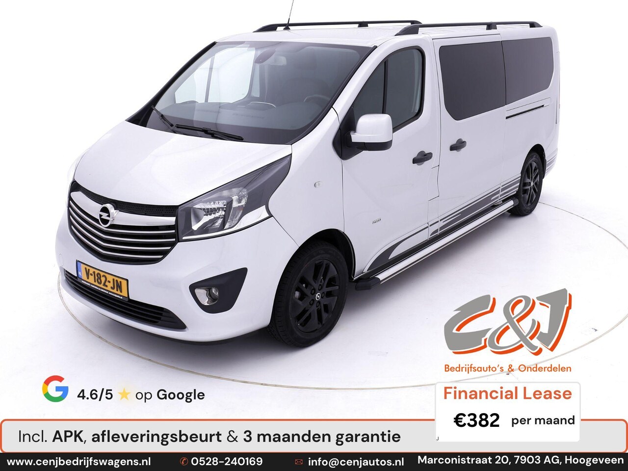 Opel Vivaro - 1.6 CDTI L2H1 Dubbele Cabine innovation #136 ecc leder luxe lease 498,- p/md - AutoWereld.nl