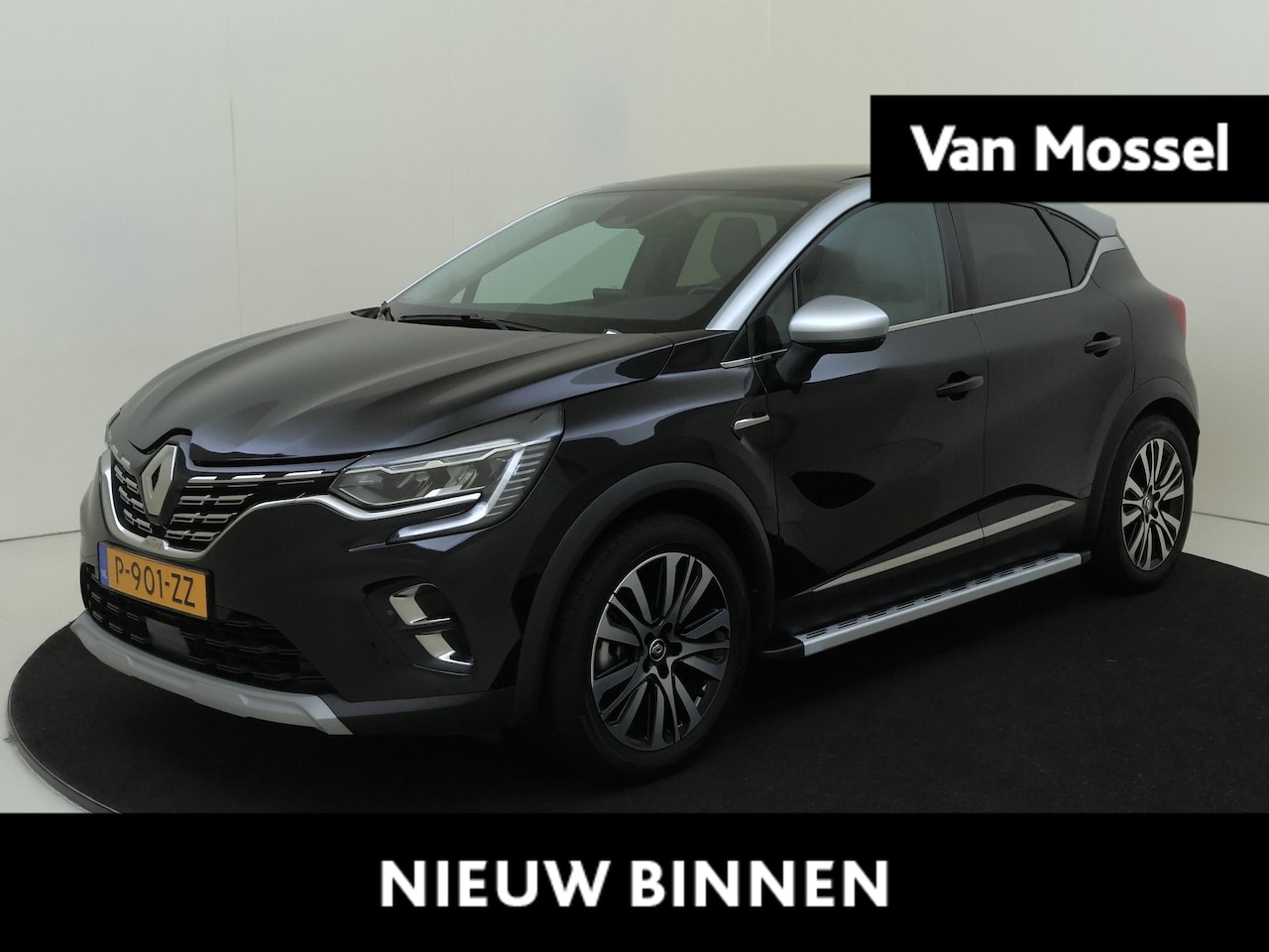 Renault Captur - 1.6 E-Tech Hybrid 145 Initiale Paris | Leder | trekhaak | Panoramadak | Sidesteps - AutoWereld.nl