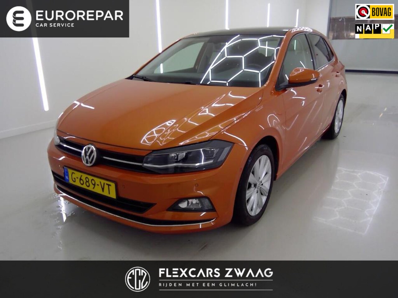 Volkswagen Polo - 1.0 TSI Highline - automaat - Schuif/Panodak - Navi - LED - Org.NL - AutoWereld.nl