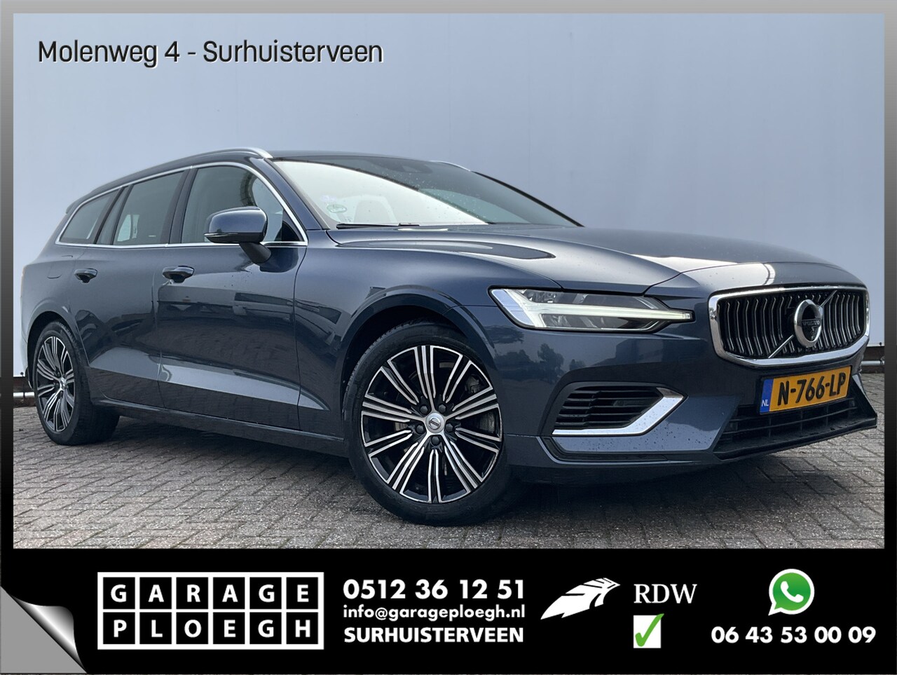Volvo V60 - 2.0 T6 PHEV AWD Inscription Trekhaak 360Cam Leer Stoel/Stuurverw Led NL-Auto! - AutoWereld.nl