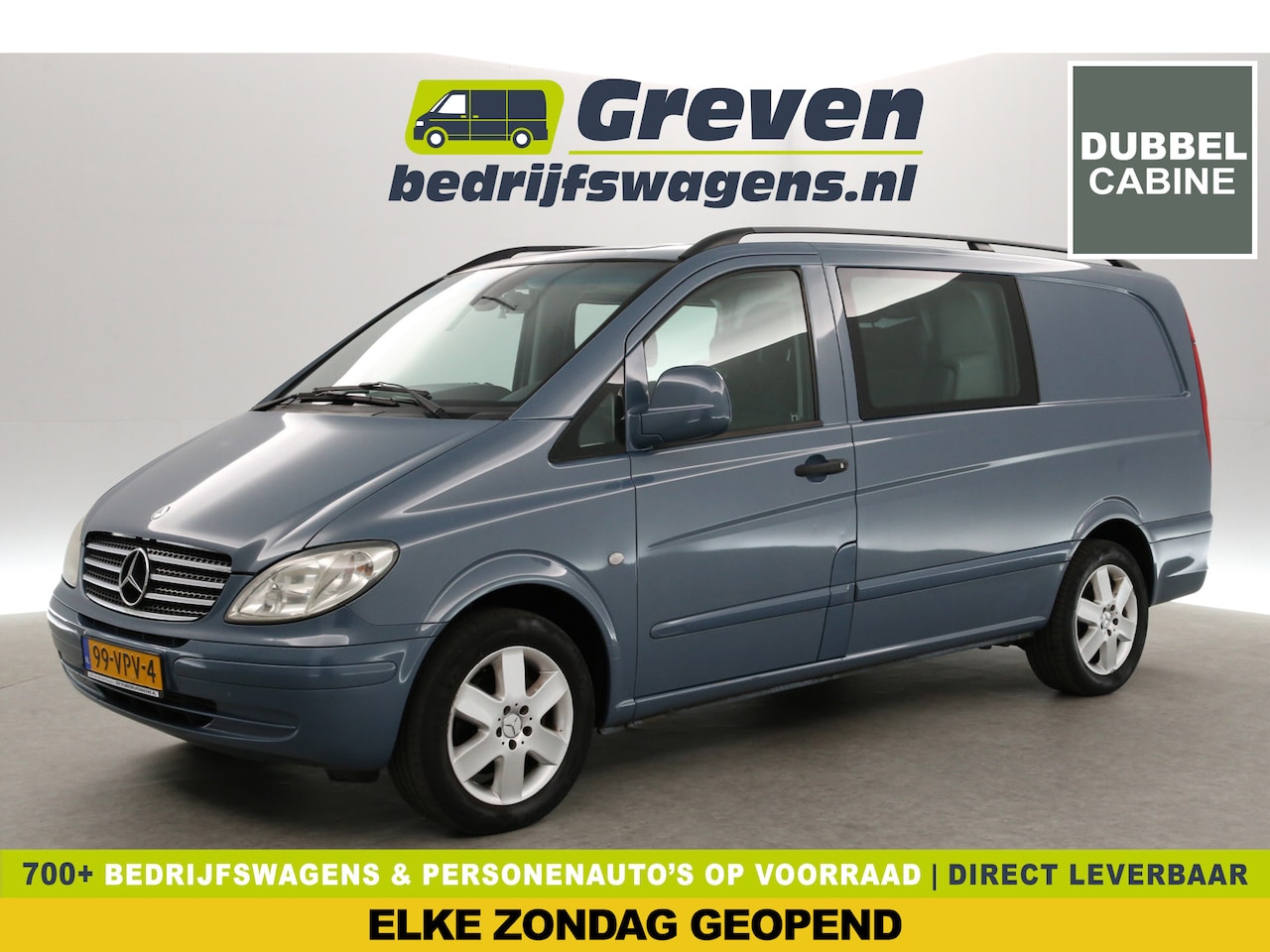 Mercedes-Benz Vito - 111 CDI 320 Lang | Dubbele Cabine | 5-Zits | Airco | Trekhaak | 17''LMV - AutoWereld.nl