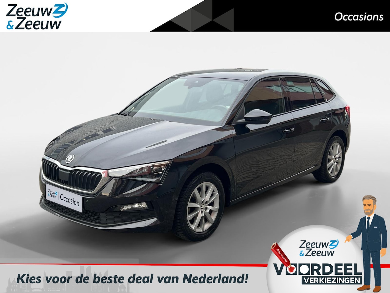 Skoda Scala - 1.0 TSI Ambition | Panoramisch dak|Airco | Lm velgen - AutoWereld.nl