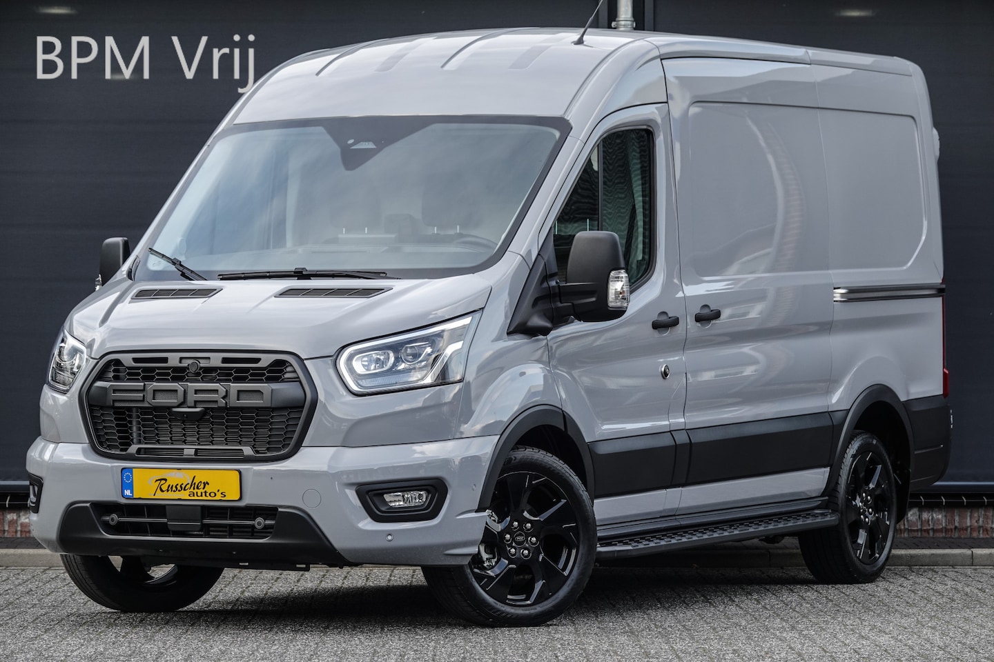 Ford Transit - L2H2 | 130Pk A8 Aut. | Raptor Edition | 2x Schuifdeur | 360° Camera | Grey Matter | Nieuw - AutoWereld.nl