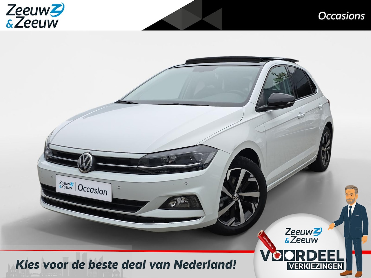 Volkswagen Polo - 1.0 TSI Highline | Panoramadak | Digitale Cockpit | Adapt. Cruise control | Apple/Android - AutoWereld.nl