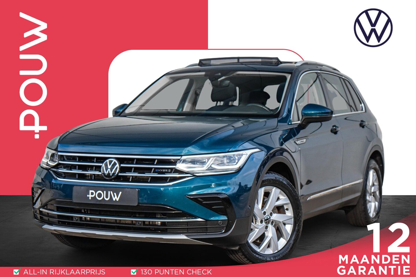 Volkswagen Tiguan - 1.4 TSI 245pk DSG eHybrid Elegance Business | Panoramadak | Achteruitrijcamera | Trekhaak - AutoWereld.nl