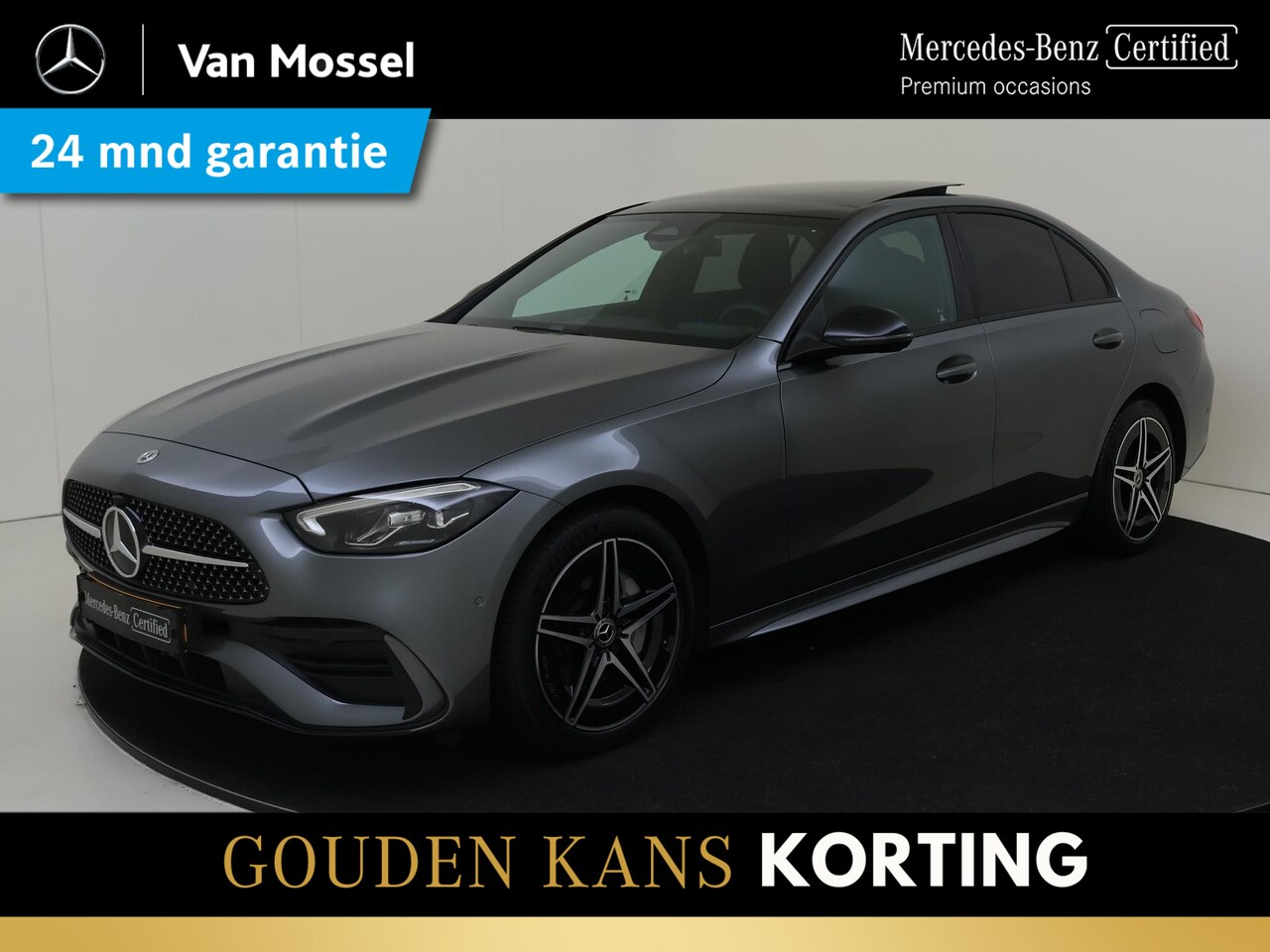 Mercedes-Benz C-klasse - 300 e AMG Line / Stoelverwarming / Achteruitrijcamera / Panorama-schuifdak / Night-Pakket - AutoWereld.nl
