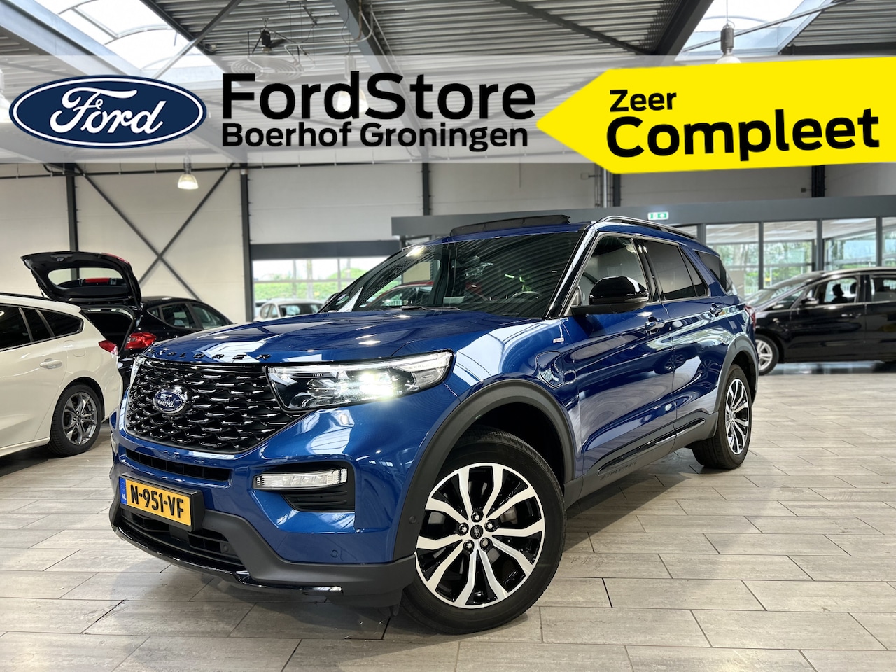 Ford Explorer - 3.0 V6 EcoBoost PHEV 457pk ST-Line | Trekhaak | 1e eig. | Pano | 2500 kg trekgew. | 100% d - AutoWereld.nl
