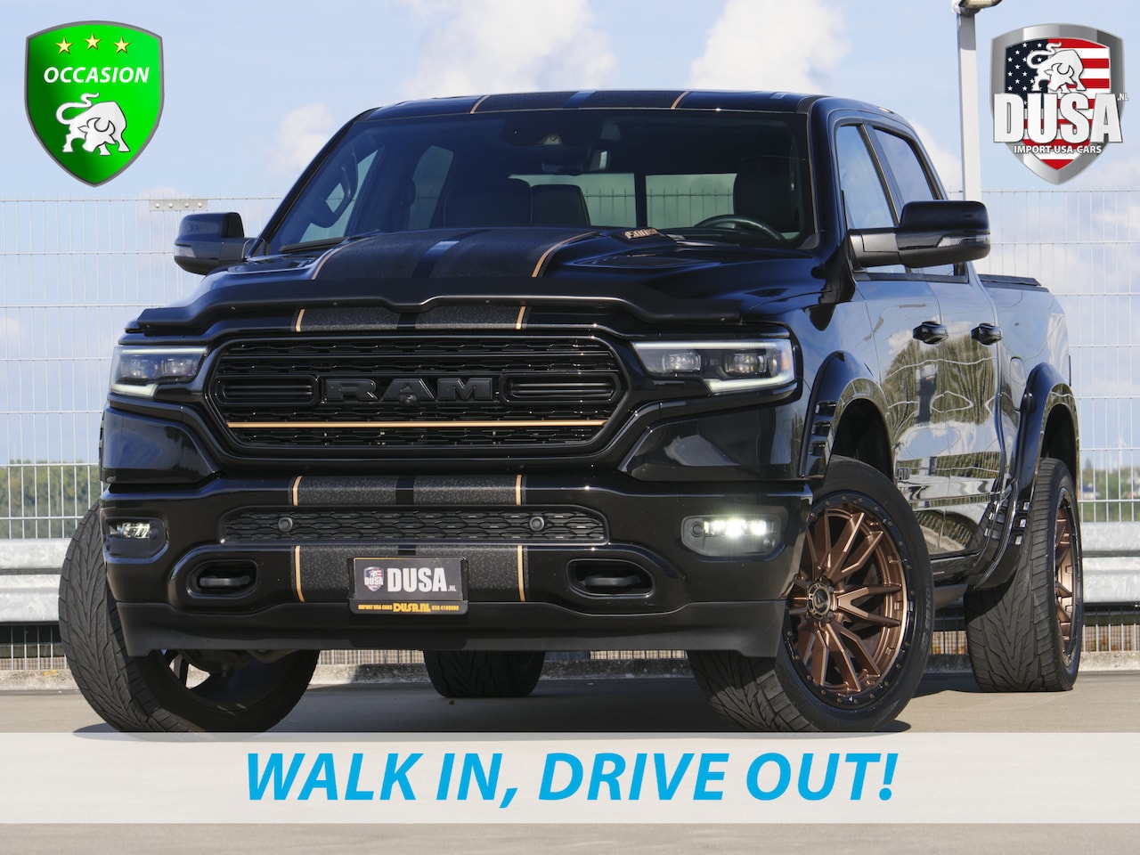 Dodge Ram 1500 - | Limited | 5.7 V8 | 4x4 | Crew Cab 22" FUEL Wheels | Guerilla Exhaust | RAMBOX | Striping - AutoWereld.nl
