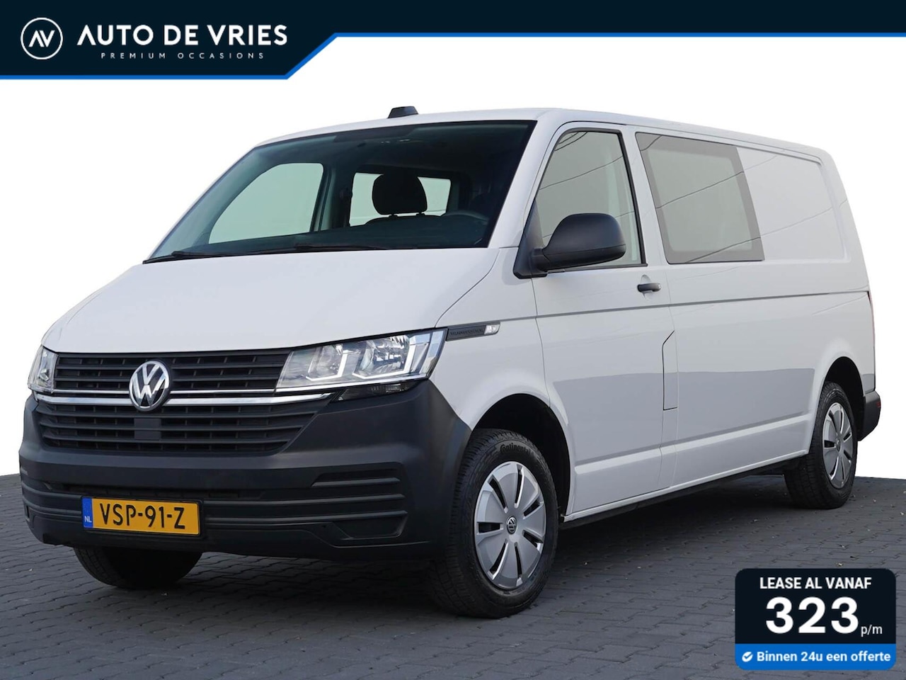 Volkswagen Transporter - 2.0 TDI L2H1 Dubbel Cabine Economy Business | Airco | Carplay | Trekhaak - AutoWereld.nl