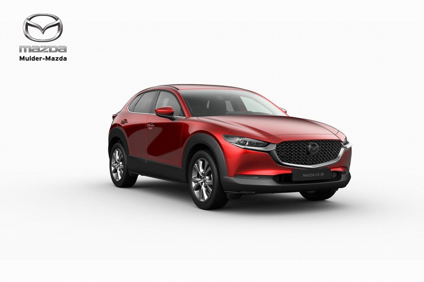Mazda CX-30 - E-SKYACTIV X Luxury met i-Activsense pakket | 18-inch lichtmetalen velgen in Bright Silver - AutoWereld.nl