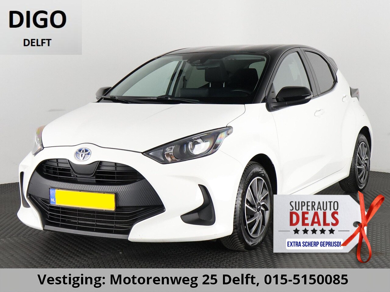 Toyota Yaris - 1.5 HYBRIDE GARANTIE TOT 2033* BLACK & WHITE BIJNA 2023. CLOUD NAVI.CLIMA.CRUISE - AutoWereld.nl