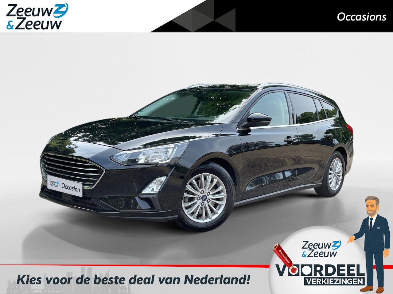 Ford Focus Wagon - 1.5 EcoBoost Titanium Business 150PK | El. Trekhaak | Winter Pack | Privacy Glass | Climat - AutoWereld.nl