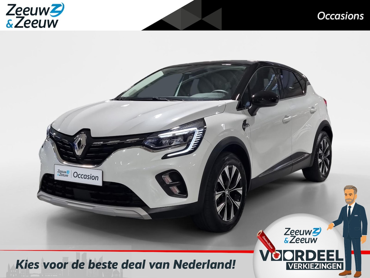 Renault Captur - 1.6 E-Tech full hybrid 145 techno * Trekhaak * Carplay * Navigatie * Camera * Climate Cont - AutoWereld.nl