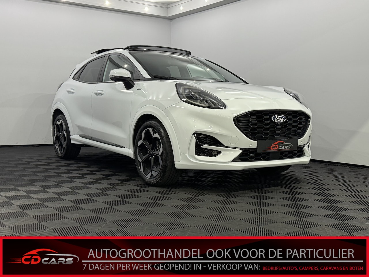 Ford Puma - 1.0 EcoBoost Hybrid ST-Line X 155pk Pano, Half leder, Navi, Camera, Keyless start, Cruise - AutoWereld.nl