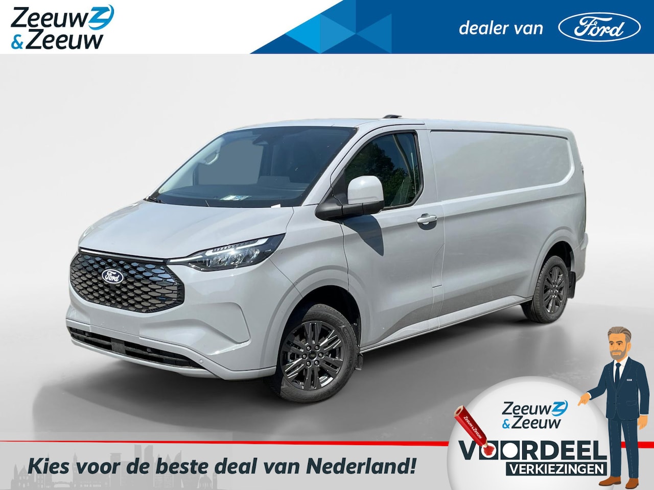 Ford Transit Custom - E-Transit 340 L2H1 Limited 65 kWh | Nu met 0,99% financial Lease | Driver Assistance Pack - AutoWereld.nl