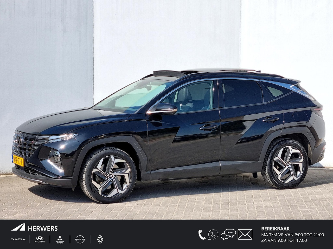 Hyundai Tucson - 1.6 T-GDI HEV Premium Sky 230PK Automaat / Elektrisch Schuif/-Kanteldak / Lederen Bekledin - AutoWereld.nl