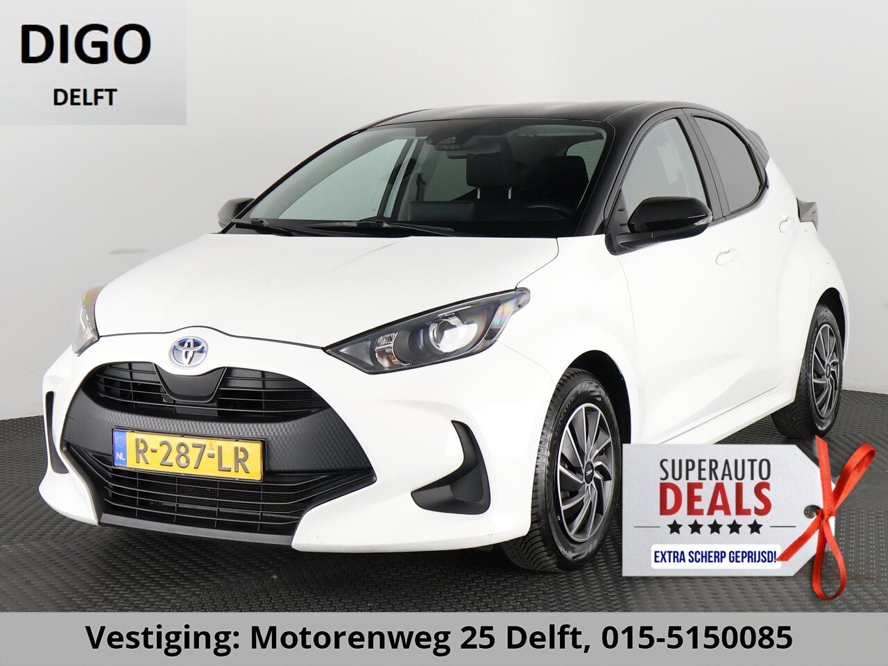 Toyota Yaris - 1.5 HYB 1e EIG GARANTIE TOT 11-2032* BLACK & WHITE BIJNA 2023. CLOUD NAVI.CLIMA.CRUISE - AutoWereld.nl