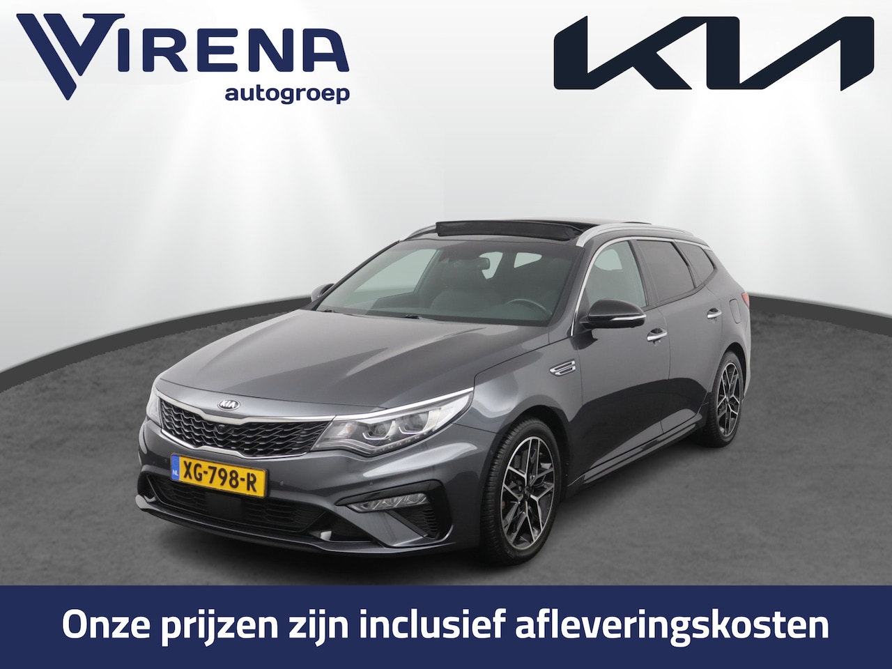 Kia Optima Sportswagon - 1.6 T-GDI GT-Line Automaat - Leder - Schuif-/kanteldak - 177 PK! - Full Option - Stoelverw - AutoWereld.nl