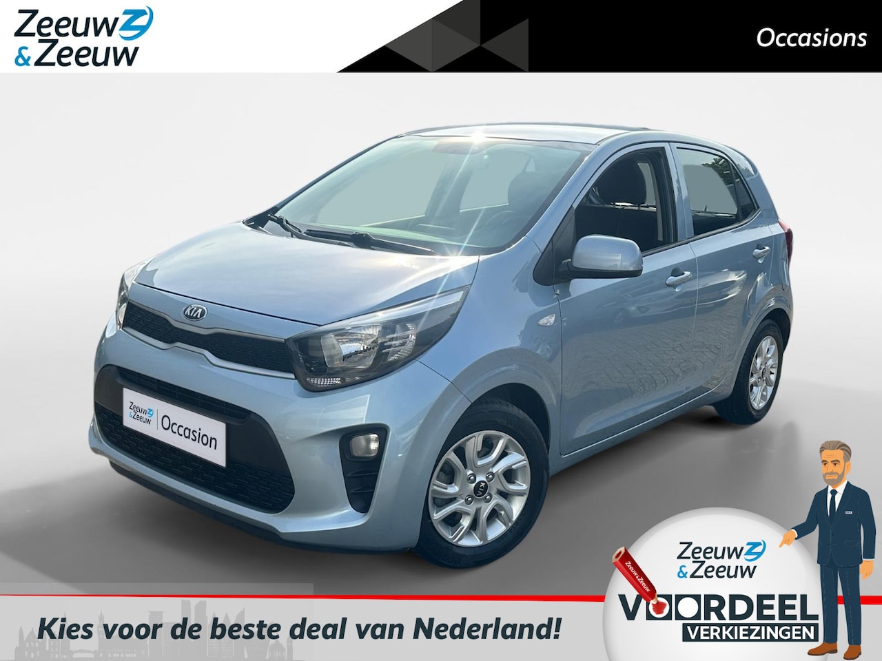 Kia Picanto - 1.0 CVVT EconomyPlusLine 1e Eigenaar | Airco | Elektr. Ramen | Bluetooth | 12 maanden gara - AutoWereld.nl