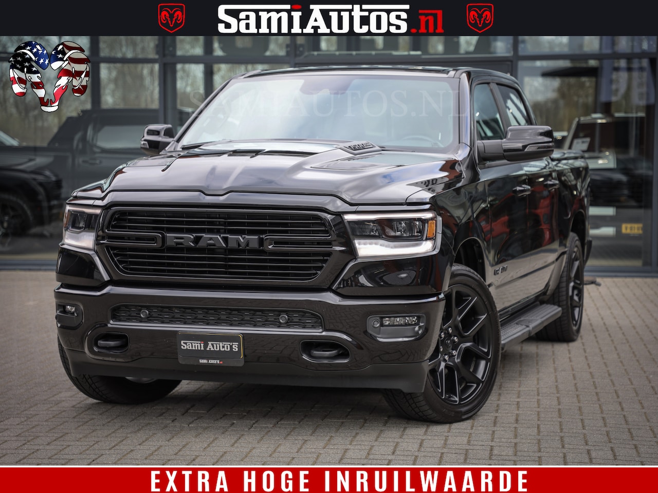 Dodge Ram 1500 - SPORT BLACK EDITION | 4X4 5.7 V8 | VOL OPTIETS | 360 CAMERA | APPLE CARPLAY | 3500KG | 22I - AutoWereld.nl