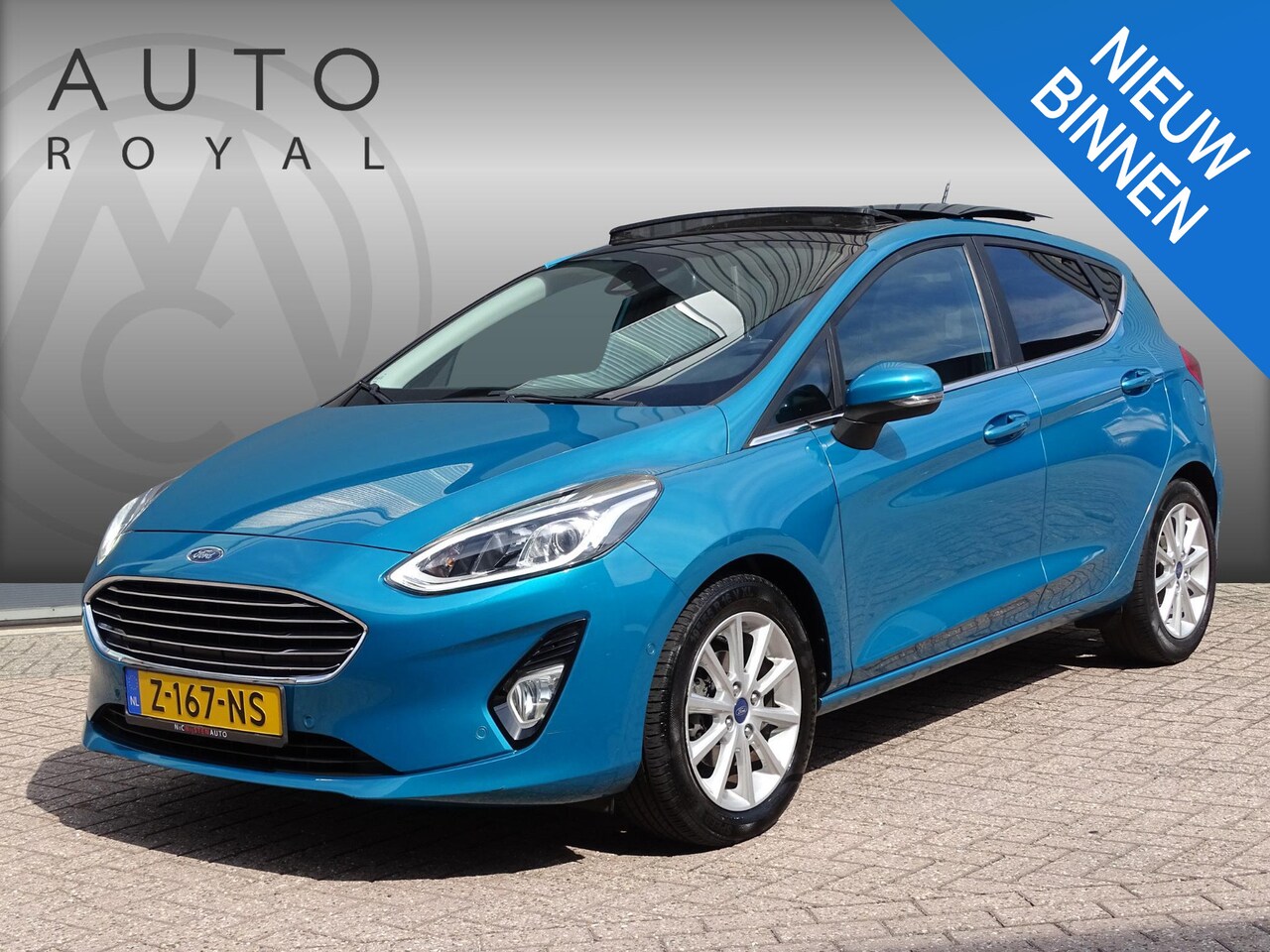 Ford Fiesta - 1.0 EcoBoost Titanium ACHTERUITRIJCAMERA | PANORAMADAK | NAVIGATIE | PARKEERSENSOREN ACHTE - AutoWereld.nl